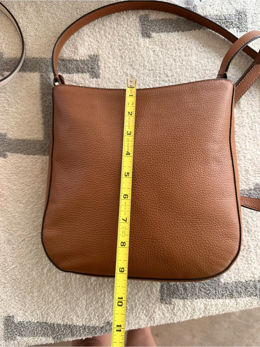 kate spade Pebbled Leather Crossbody — Cognac Brown